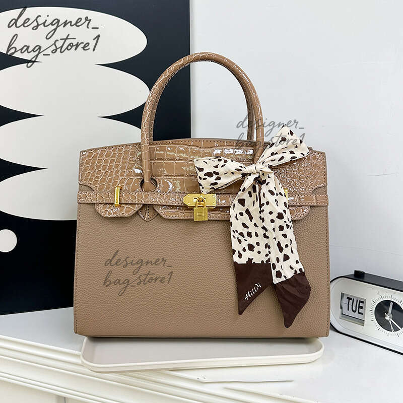 Hermmess Bag Handbag Exempt From Customs Duty Designer Women's Brown Handbag Genuine Leather Lock Inner Zipper Pocket Fashion Shoulder Bag Fashion Bag Designer 9C6