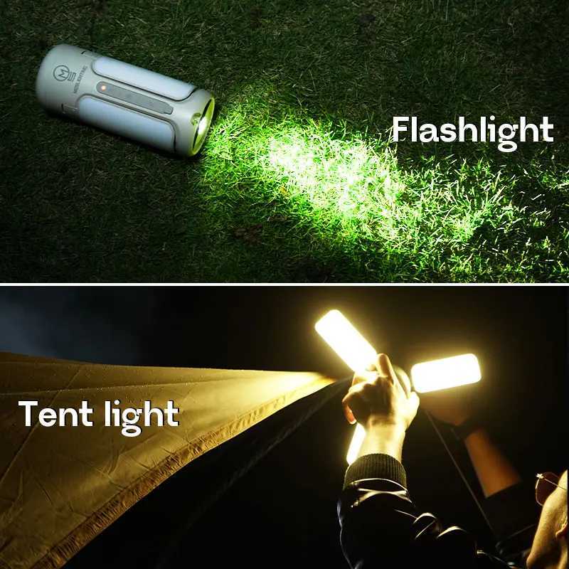MOSLIGHTING Folding Outdoor Camping Lantern Portable Speaker Rechargeable Emergency Light Flashlight Hanging Tent Lamp M251115