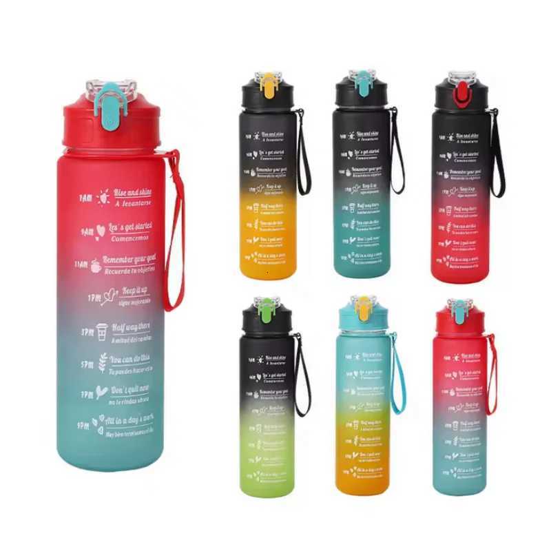 800ML Large Capacity Sports Water Bottle Leak Proof Plastic Drinking Cup With Scale Suitable For Travel Fitness LeakproofW251114