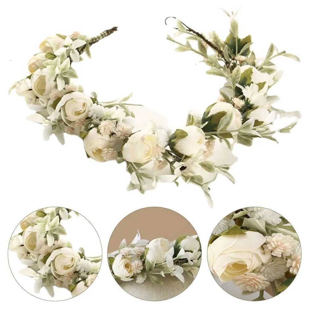 1/2Pcs Spring Bohemian Bridal Crown Hair Headdress Flower Wreath Bride Garland Head Hoop Headbands Hair Girls Wedding DecorationM251115