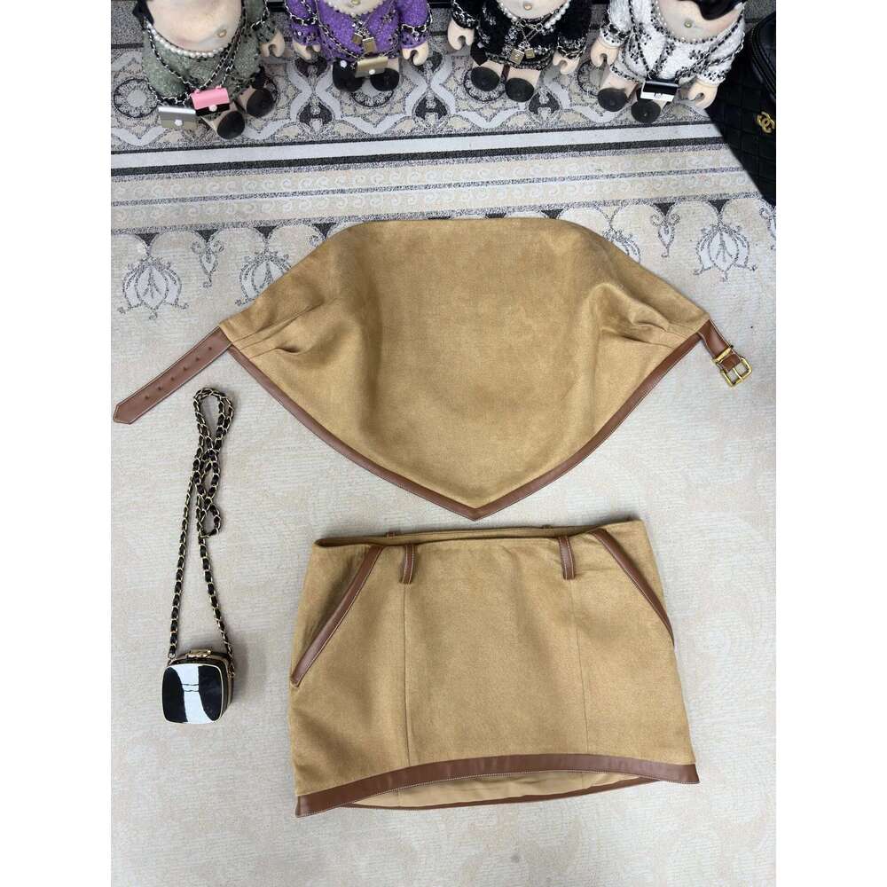 Dress Women Spring Summer Strapless Backless Short Tops And Straight Mini Skirt Sets Hotsweet Trendy Slim Female Clothes