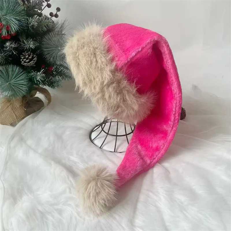 30x75cm Super Long Christmas Hats Soft Comfortable Velvet Christmas Hat Kids Adult Thickened Santa Claus Caps Mens and womens Y251115