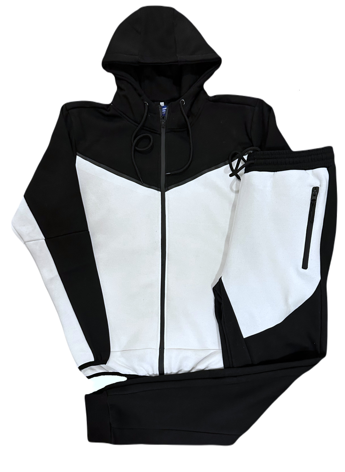Warm Men's Soft Sweat Jacket & Sweatpants Fleece Sweatsuit &