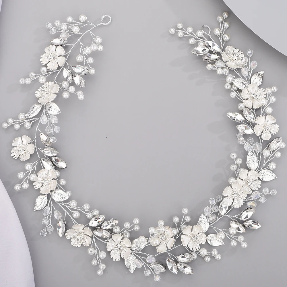 Pearl Bridal Hair Accessories Dresses For Special Events Flower Headbands Bridesmaids Gifts Trendy Wedding Hair Jewelry 250414