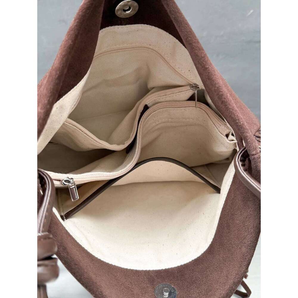 genuine grade fashion women's matte suede shoulder crossbody bag luxury designer brand leather Personalized Fringe Bag cowhide