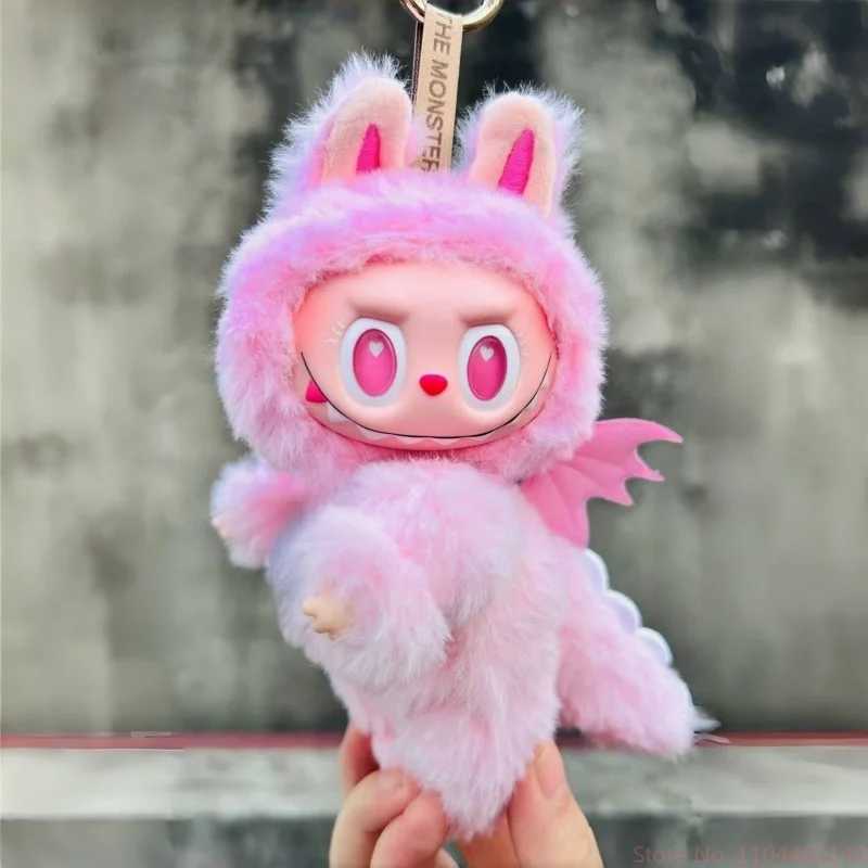 2025 Hot Copy 1 1 Monster Labubu Series Pink Angel Zimomo Handmade Facial Doll Pendant Kawaii Desktop Toy Customized Gift X250415