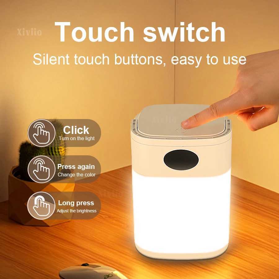 LED Portable Lantern Remote Control Night Light With Hook Camping Lamp Touch Dimmable Bedroom Beside Floodlight Work Lamp M251115