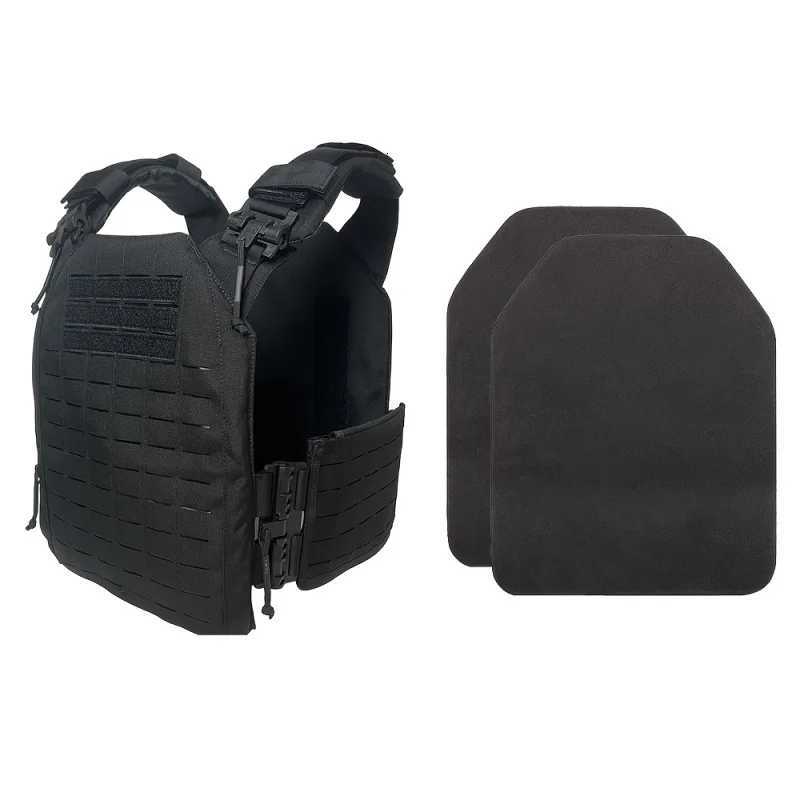 Tactical Vest Quick-Release 1000D Nylon Laser-Cut MOLLE System with 25x30cm Plate Pockets for Outdoor Airsoft Survival XJ251114