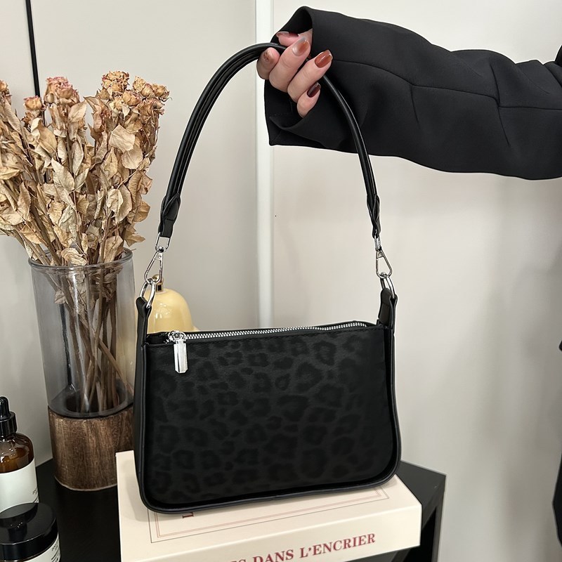 Hot-Selling Underarm Bag for Women New Simple Leopard Print Shoulder Bag Korean Niche High-End Crossbody Small Square Bag