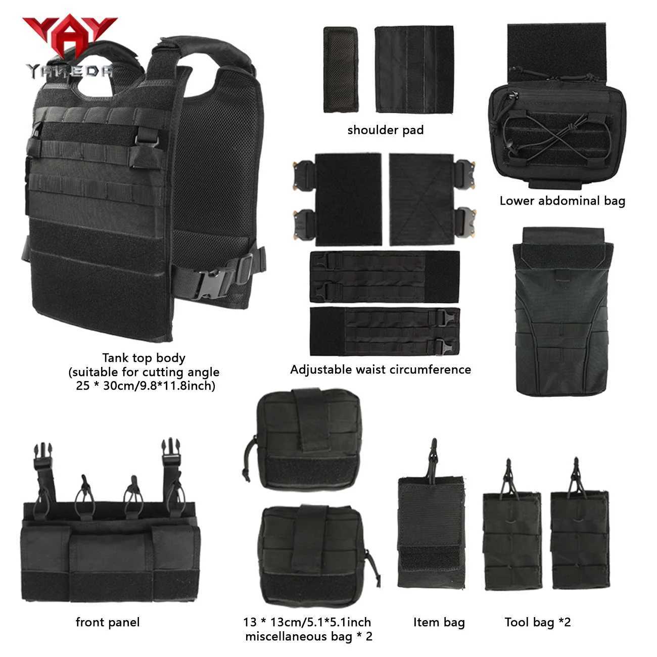 YAKEDA Multi-functional Training Vest Moller System Metal Easy to Wear and Remove Outdoor Training Vest XJ251114