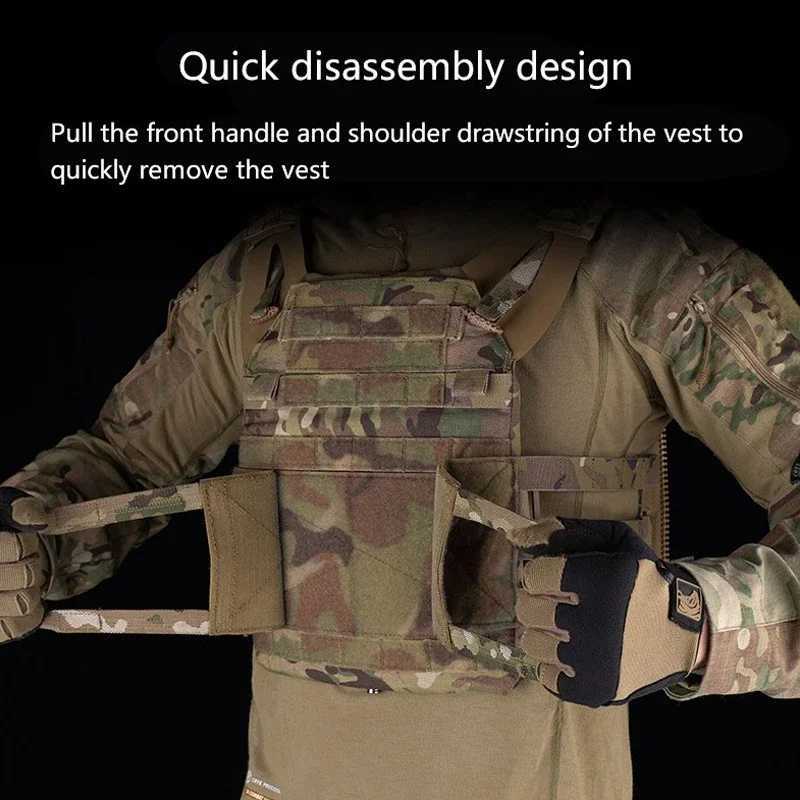 Sport Vest Men JPC2.0 Breathable Adjustable Quick Release Airsoft Vest Nylon Hunting Carrier for Outdoor Paintball Training XJ251114