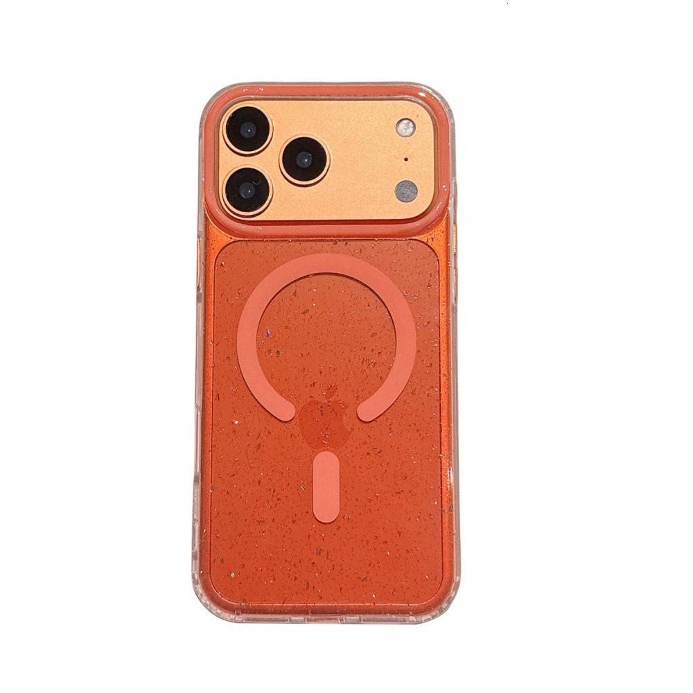 Magnetic Solid Color Phone Case Suitable for iPhone 17 Pro Max Transparent Anti-fall iPhone 16/15 Pro