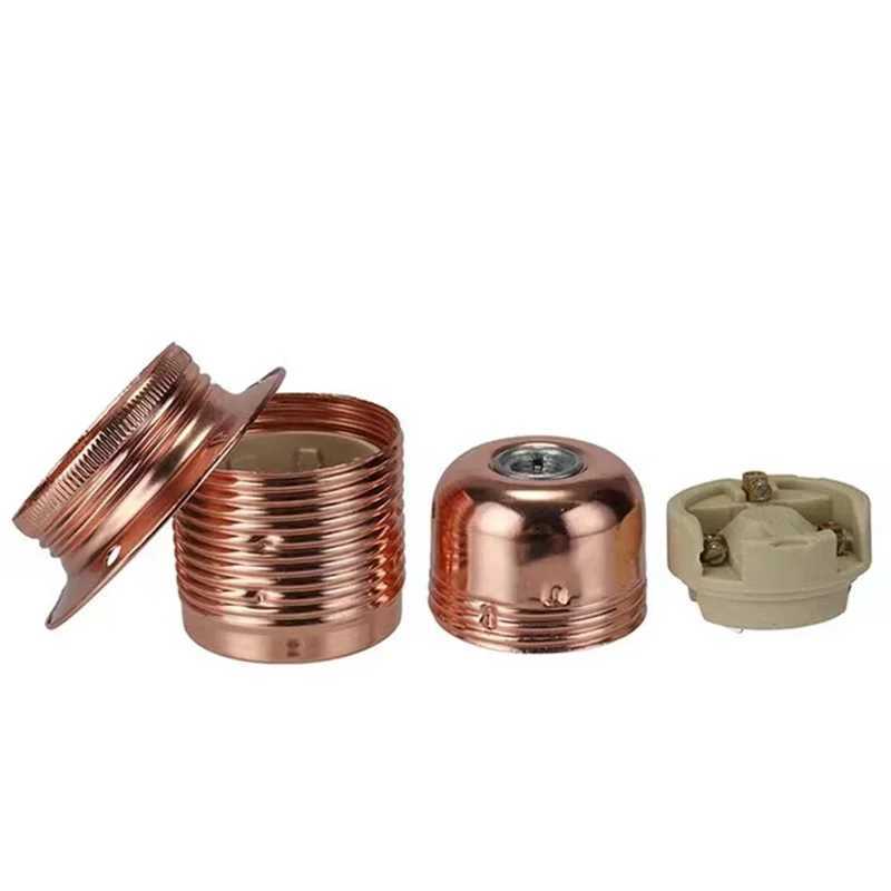 Vintage LED Lamp Holder E27 E26 DIY Industrial Pendant Light Bulb Base With Ring Retro Screw Socket Fitting Adapter Lampholder C251115