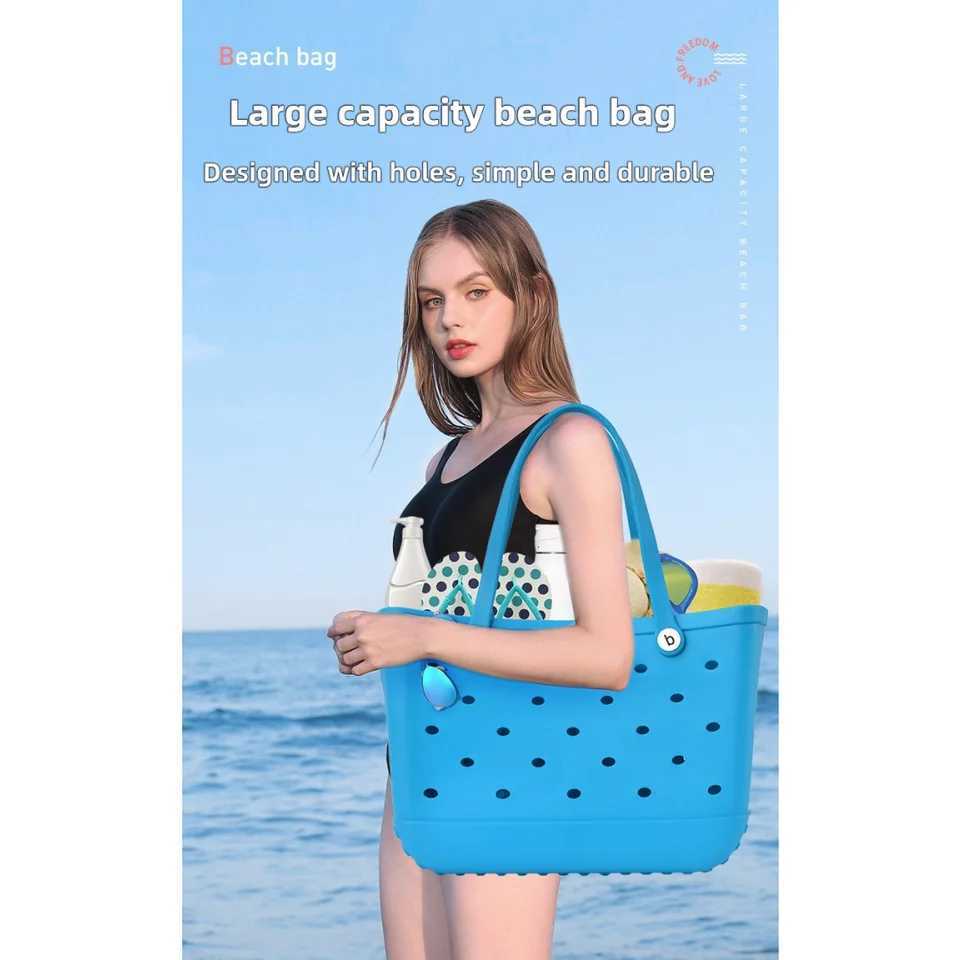EVA Burger Bag Portable Womens Shopping Handbag Waterproof Wearable Makeup Basket Picnic Makeup Travel Storage Burger Beach Bag W250415