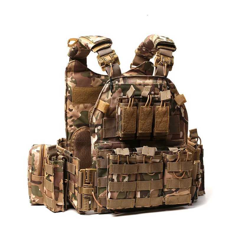 Best-selling 600D Polyester Tactical Vest - Durable breathable and adjustable Molle design with multiple pockets for outdoor activities. XJ251114