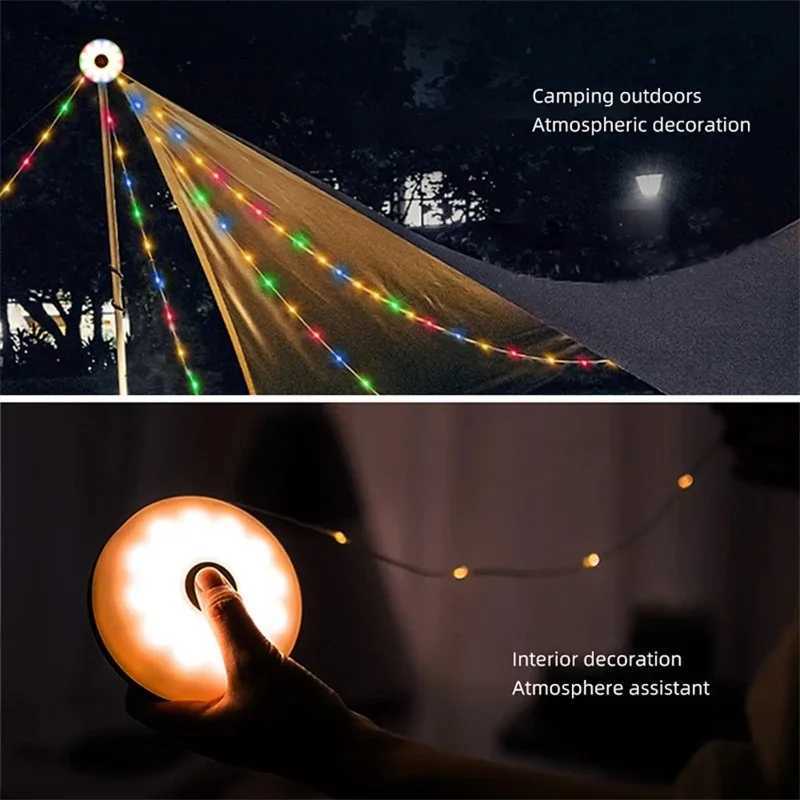 LED Camping Lamp Strip Atmosphere LED Fairy Lights Waterproof Recyclable Light Belt Outdoor Garden Christmas Decor Light String M251115