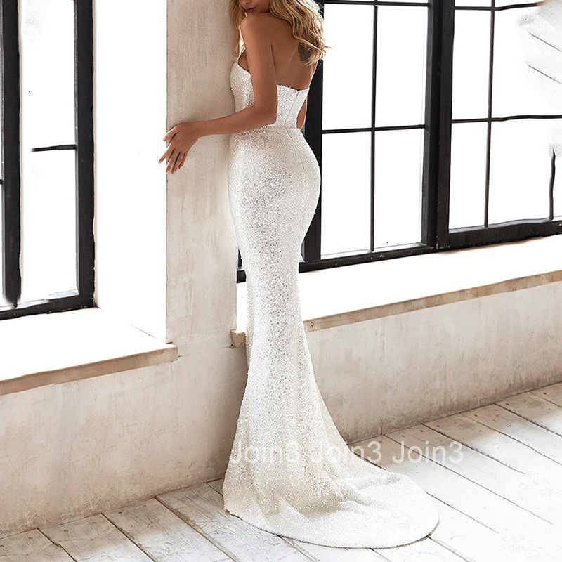 2025 Summer New Womens Dress Slim Fit Fashionable Lace Up V-neck Sequined Strapless Dress