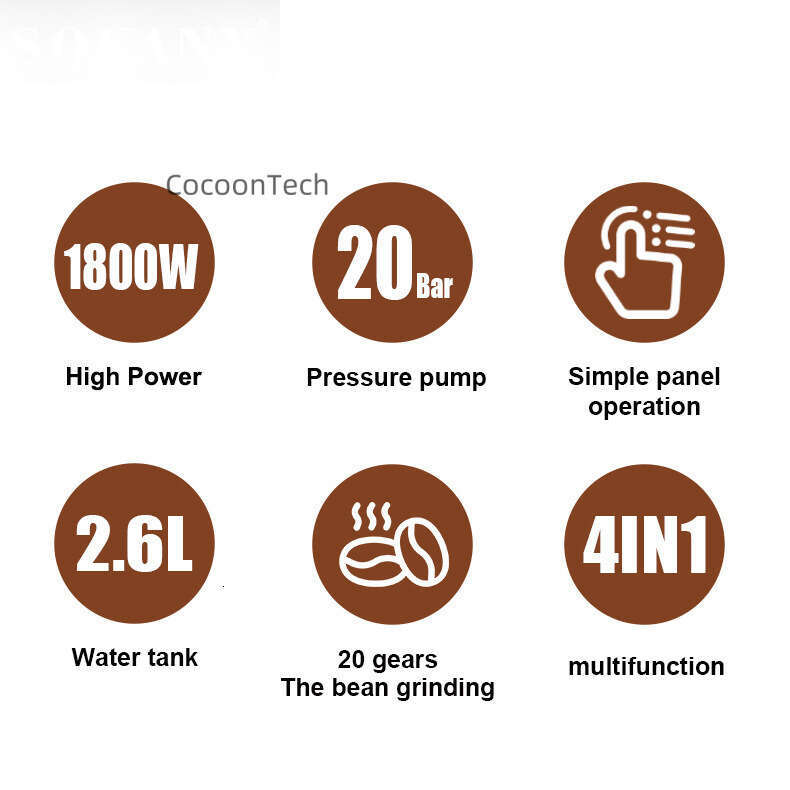 European standard hine, fully automatic steam high-pressure Italian coffee with grinding, brewing, and espresso hine