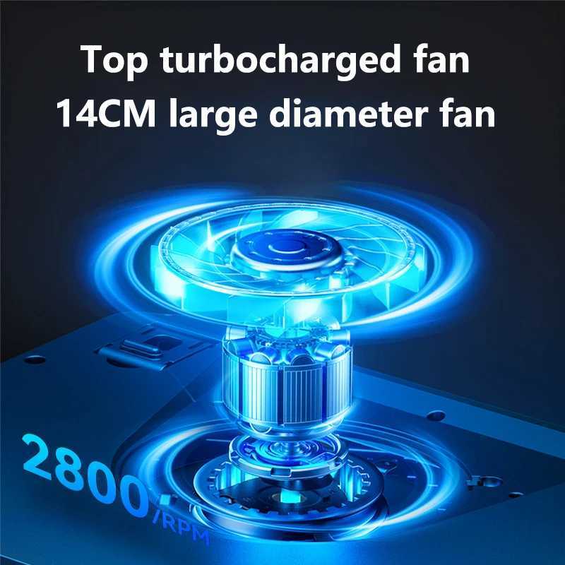V12 RGB Gaming Laptop Cooler with 55-inch Powerful Turbine Fan 156-21 inches Adjustable Speed Touch Control LCD ScreenM251115