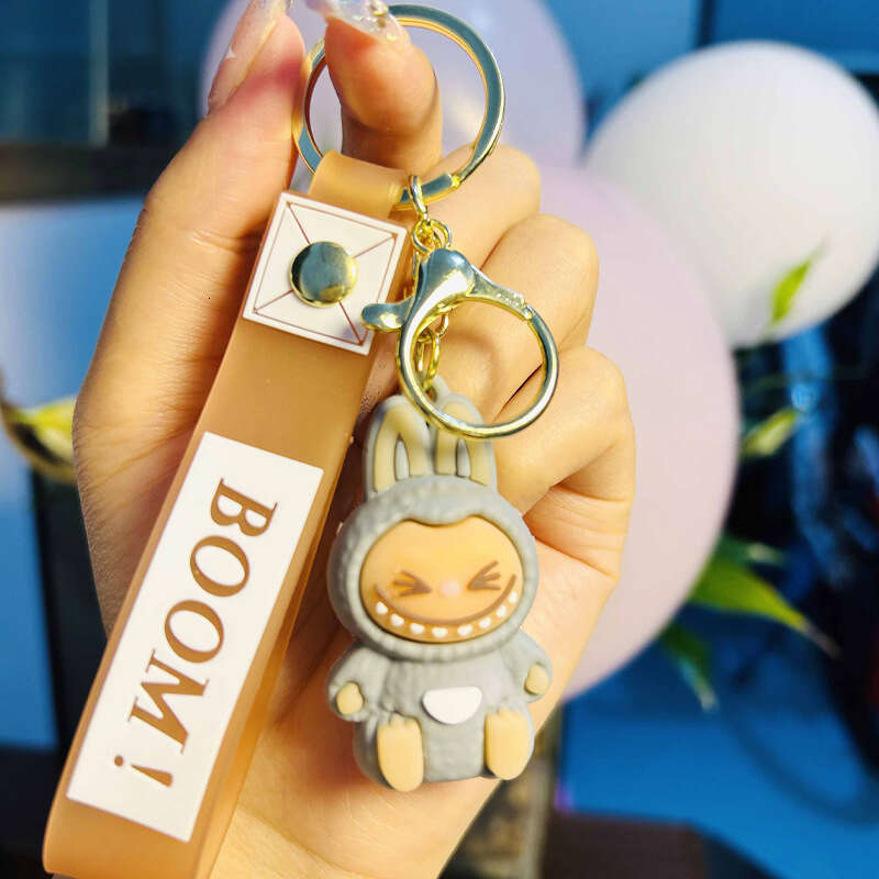 Cute Sheep Insect Pattern Keychain for Lovers - Silicone Cartoon Style