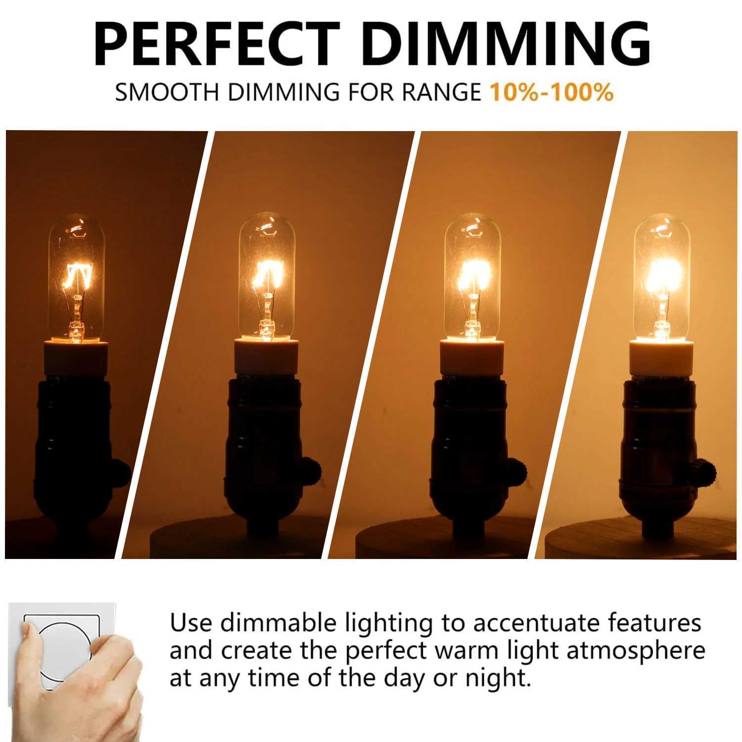 6Pack E14 40W T25 Cooker Hood Bulbs 220V Warm White 2700K T6 Dimmable Decor Incandescent Light Bulb for Ceiling Light Table Lamp C251115