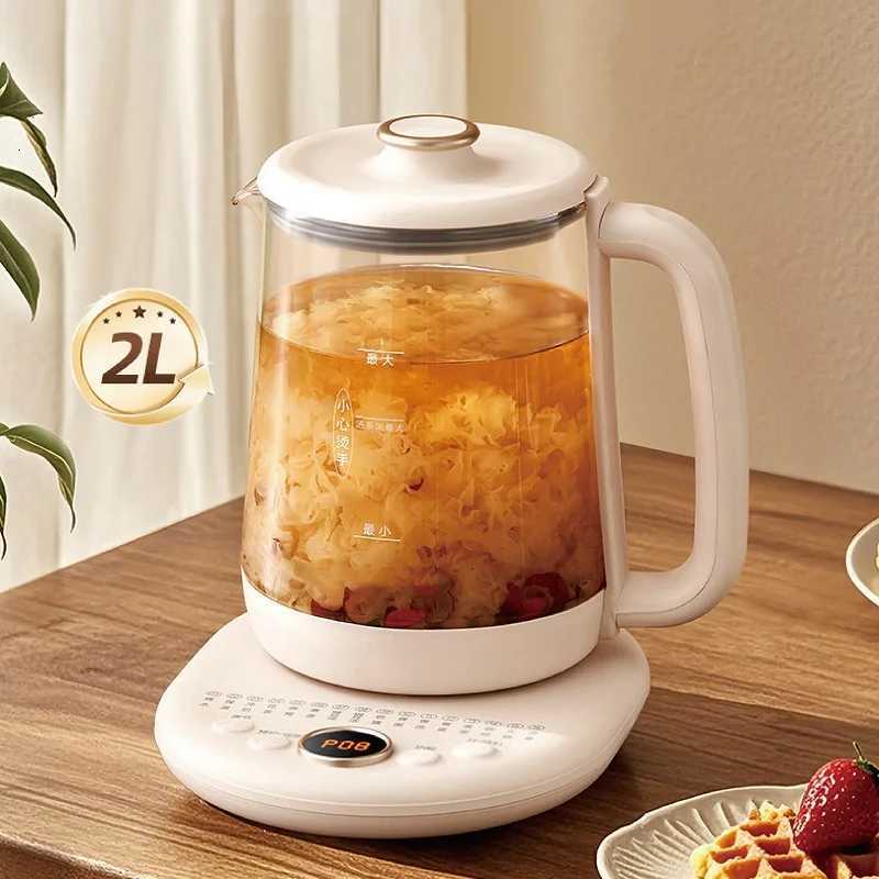 2L Health Kettle Temperature Control Glass Flower teapot Home Electric Kettle Appointment Stew Boil Kettle Multi-function 220V Y251114