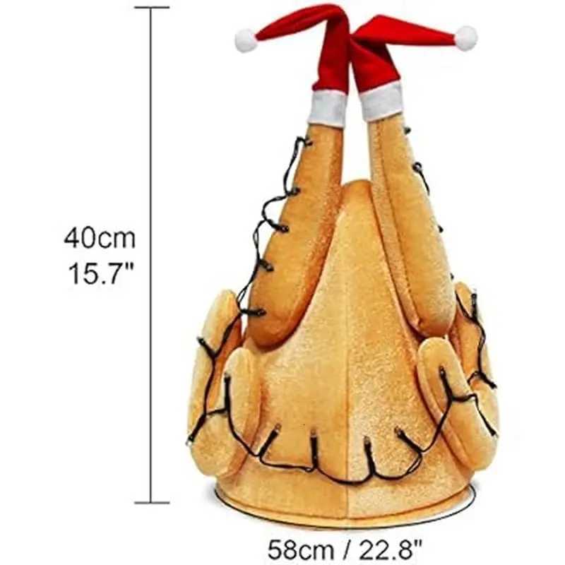 Neutral turkey hat glowing drumstick hat Christmas costume Thanksgiving Y251115