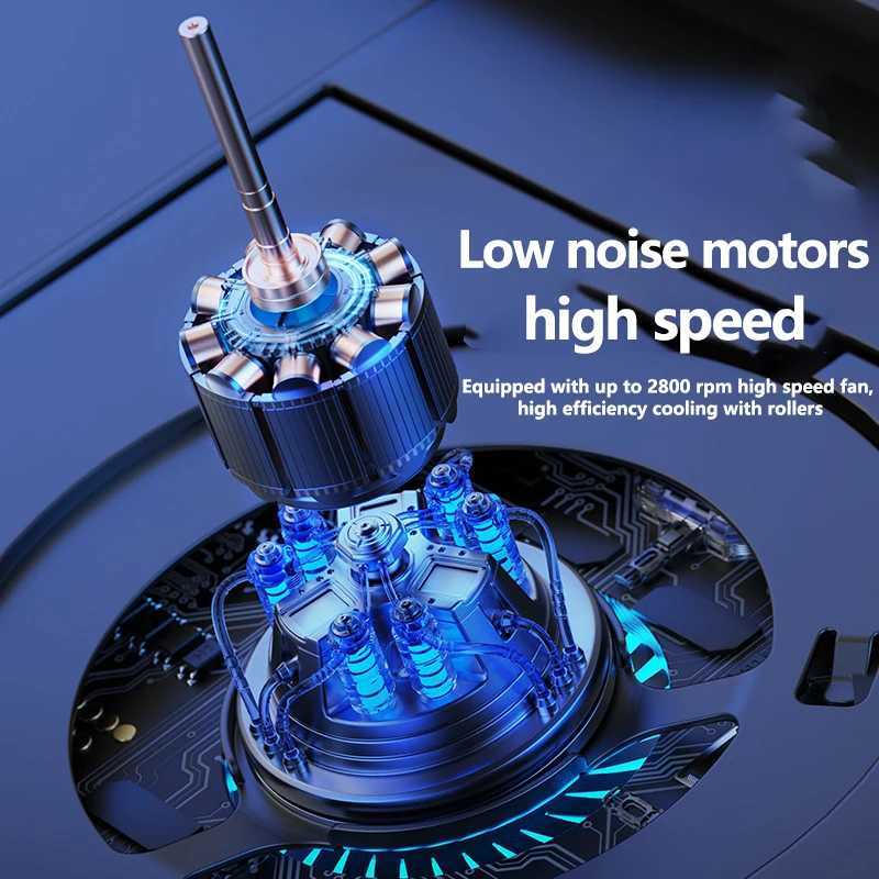 V12 RGB Gaming Laptop Cooler with 55-inch Powerful Turbine Fan 156-21 inches Adjustable Speed Touch Control LCD ScreenM251115
