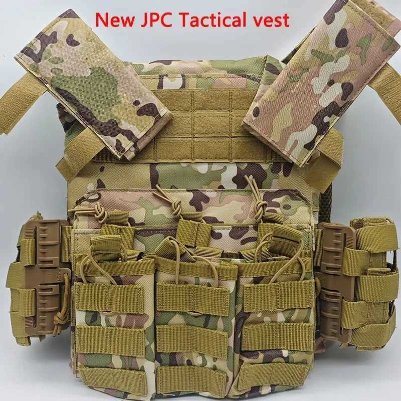 New Quick Release Buckle Tactical Vest JPC Triple Magazine Pouch Hunting Molle Plate Airsoft Accessory Carrier CS Game Vest Gear XJ251114