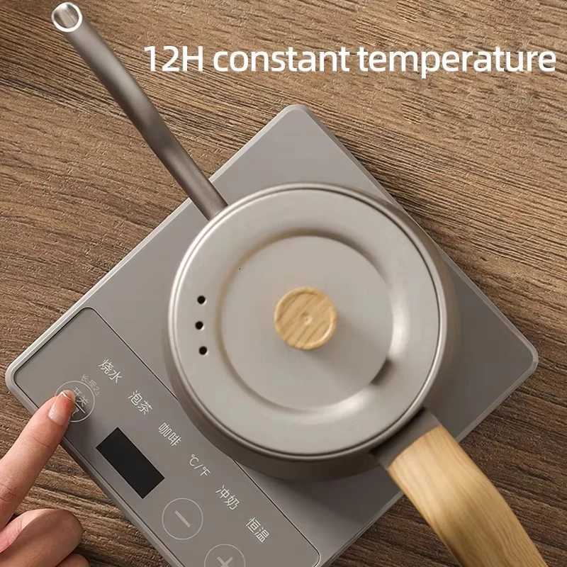 1000W Gooseneck Electric Kettle Rapid Heating Kettle 800ml Hand Brew Coffee Pot Smart Teapot Temperature Control Pot 110V/220V Y251114