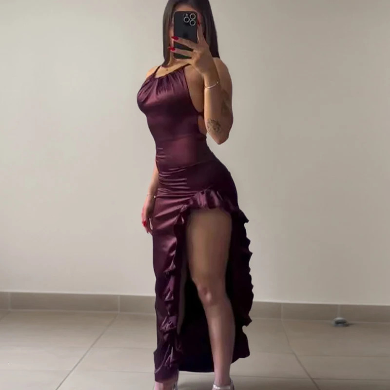 2025 Europe And The United States Explosive Cross-border Dress Summer Senior Sense Y2K Sexy Halter Spice Party Dress 250415