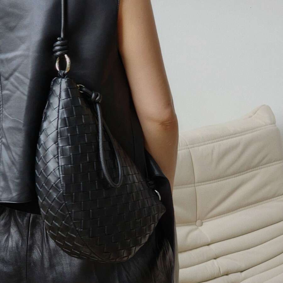 Mm Women's Bags Knitted Cowhide Crossbody Casual Niche Fashion Trend Shoulder Bag, Commuting Women's Backpack