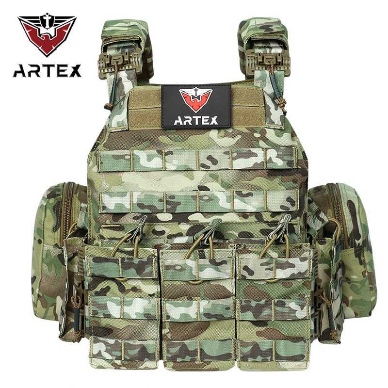 1000D Nylon fabric Quick release Airsoft Tactical hunting vest with triple magazine pouch tactical vest XJ250730XJ251114