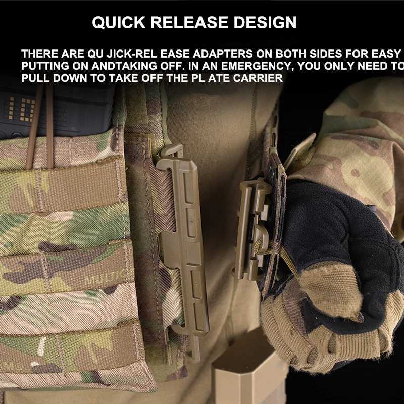 Universal Quick Release Hunting Vest Side Wall Molle Cummerbund JPC CRYE AVS LV119 FCPC V5 Waistband Chest Rig Plate CarrierXJ251114