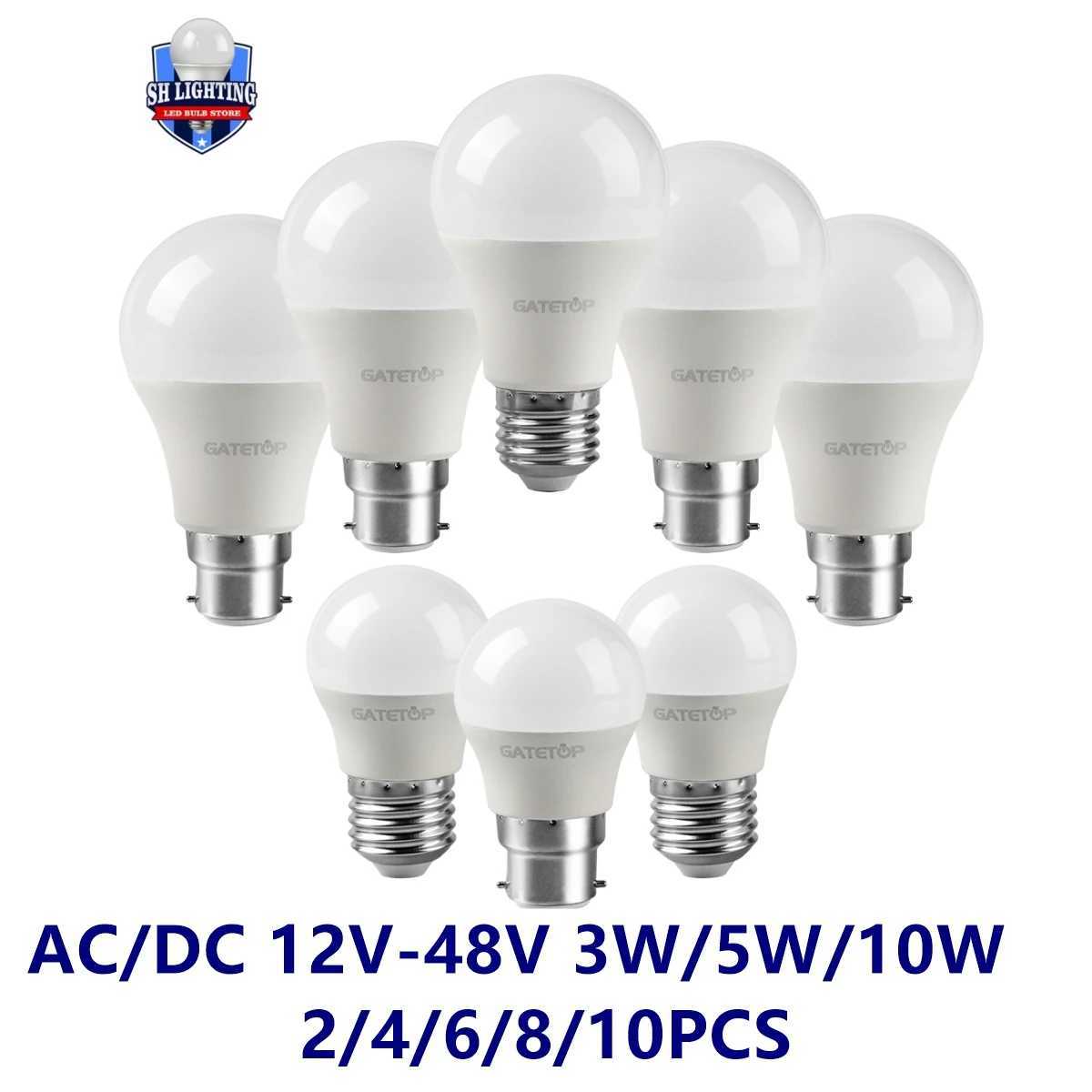 LED low-voltage bulb AC/DC12V 24V 36V 48V E27 B22 10W Bombilla For Solar Led Light Bulbs 12 Volts Low Voltages Lamp Lighting C251115