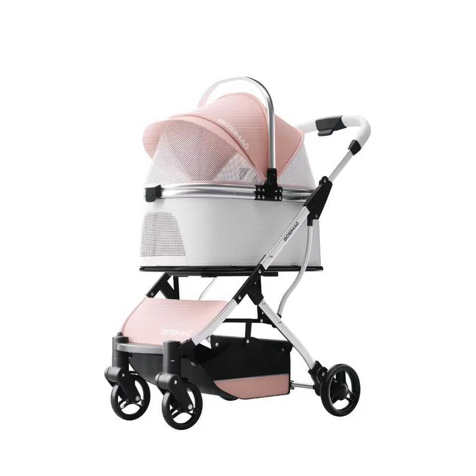 High appearance pet cart detachable and multifunctional lightweight foldable and portable pet cart X250415