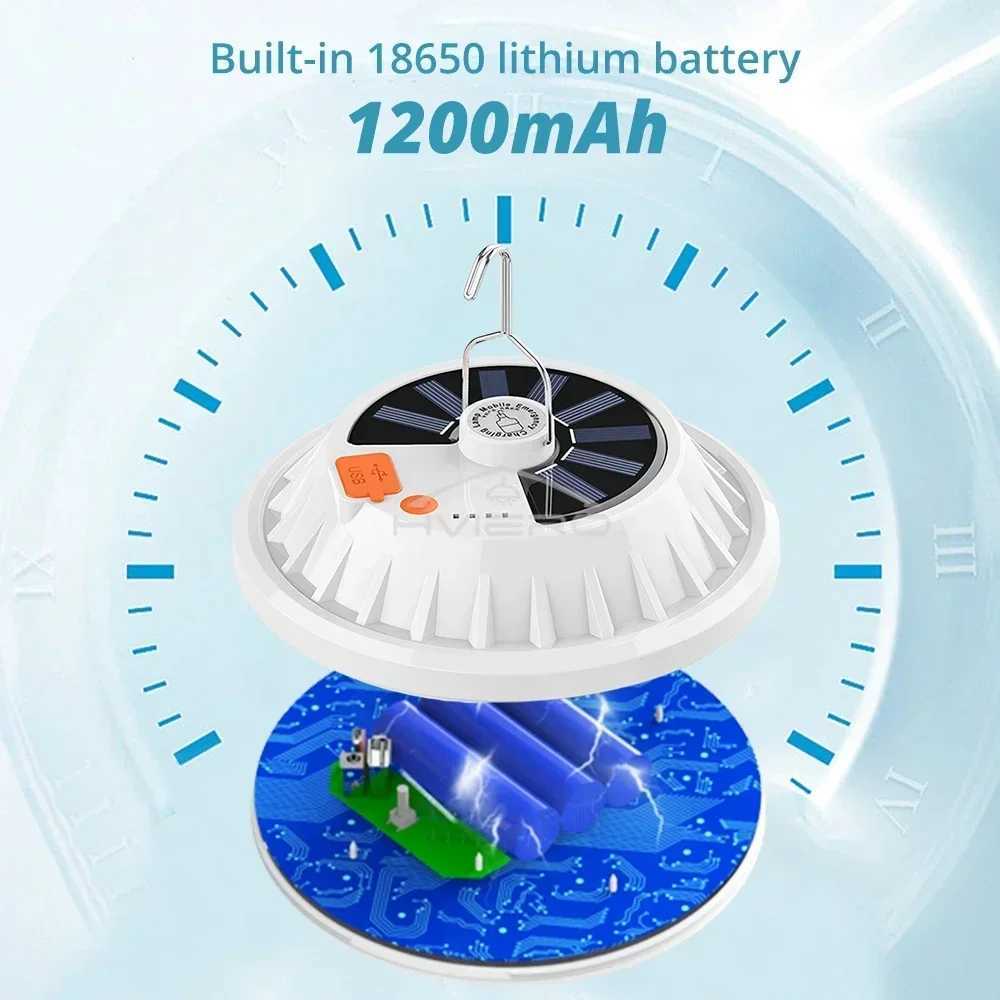 1Pcs Rechargeable LED Bulb Lamp Remote Control Solar Charge Lantern Portable Emergency Night Market Light Outdoor Camping Home M251115