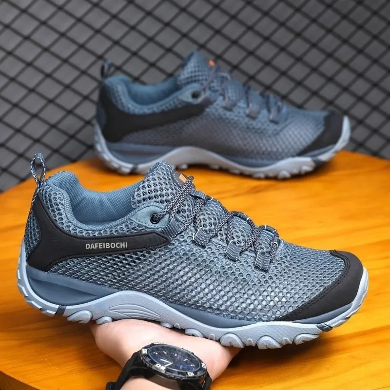 Mens hiking shoes summer breathable casual sports shoes outdoor travel walking shoes anti slip mens sports shoes 250411