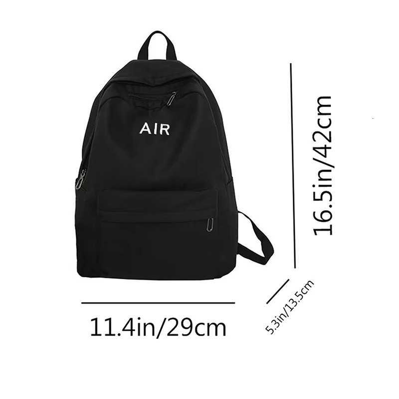 Neutral style backpack for men and women suitable for travel and school use With a letter-print designW251114
