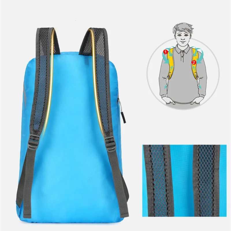 Portable Foldable Travel Backpack Light Sports Backpack Multifunctional Outdoor Mountaineering Bag Unisex Waterproof BackpackW251114