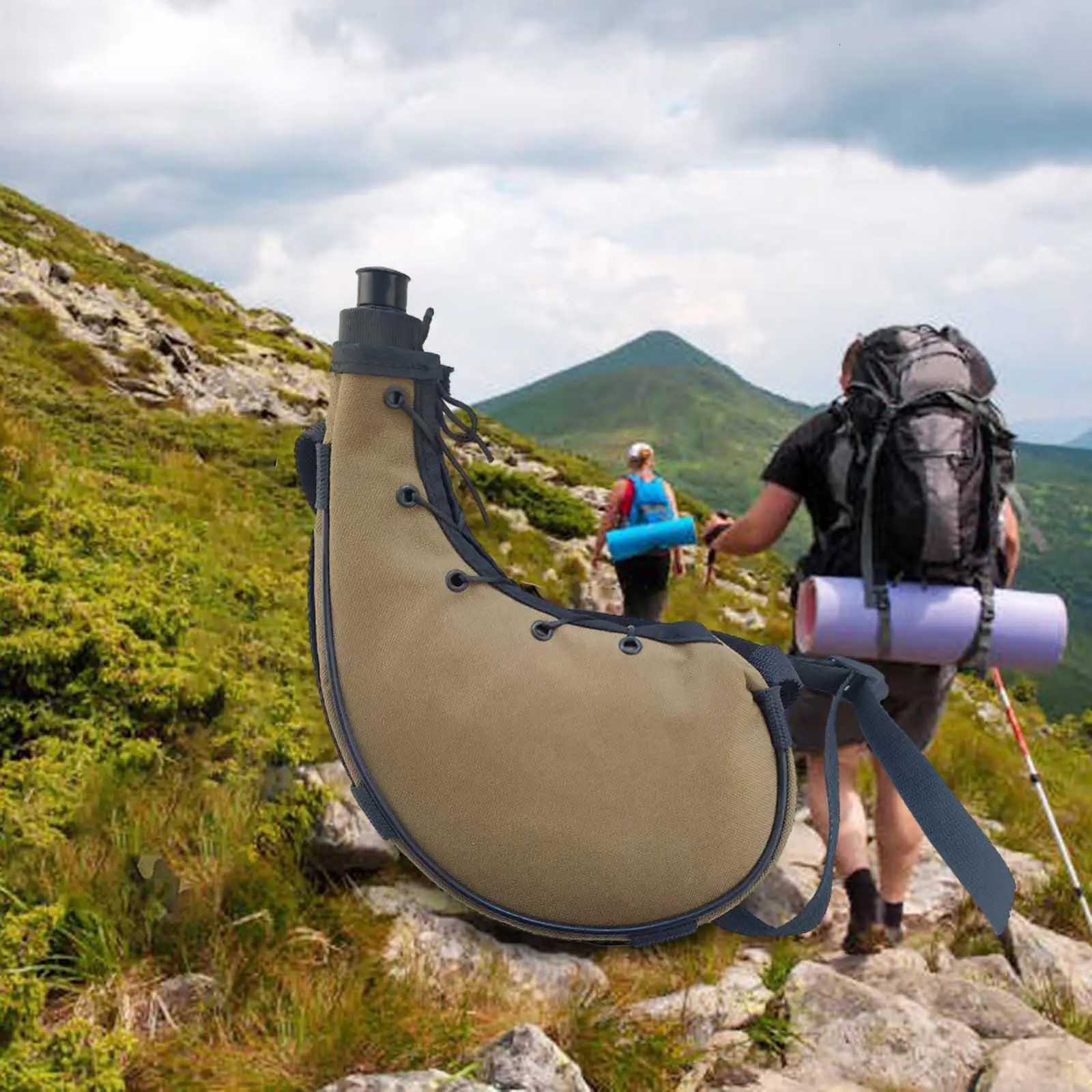 Outdoor Bottle Oxford Cloth Leakproof Water Bottle Water Kettle Sport Bottles for Running Traveling Fishing Hunting CampingW251114