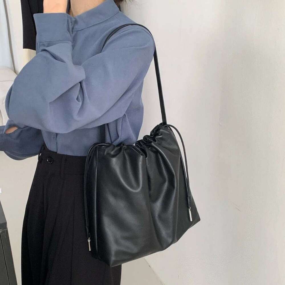 Mm Women's Bags Top Layer Cowhide Cloud For Women New Style Minimalist Leather Large Capacity Lucky Bag, Single Shoulder Diagonal Cross Bag