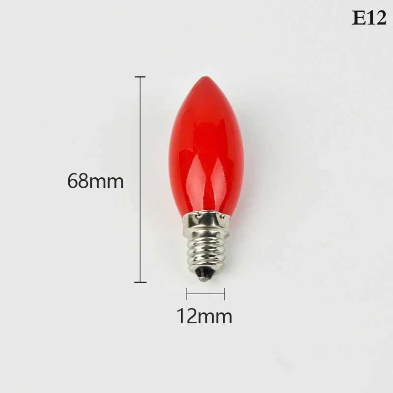 YY1Pc 2025 LED Altar Bulb E12/E14 Red Candle Buddha Lamp Temple Decorative Lamp Buddha Bead Lamp LED Candle Bulb Home Decor C251115