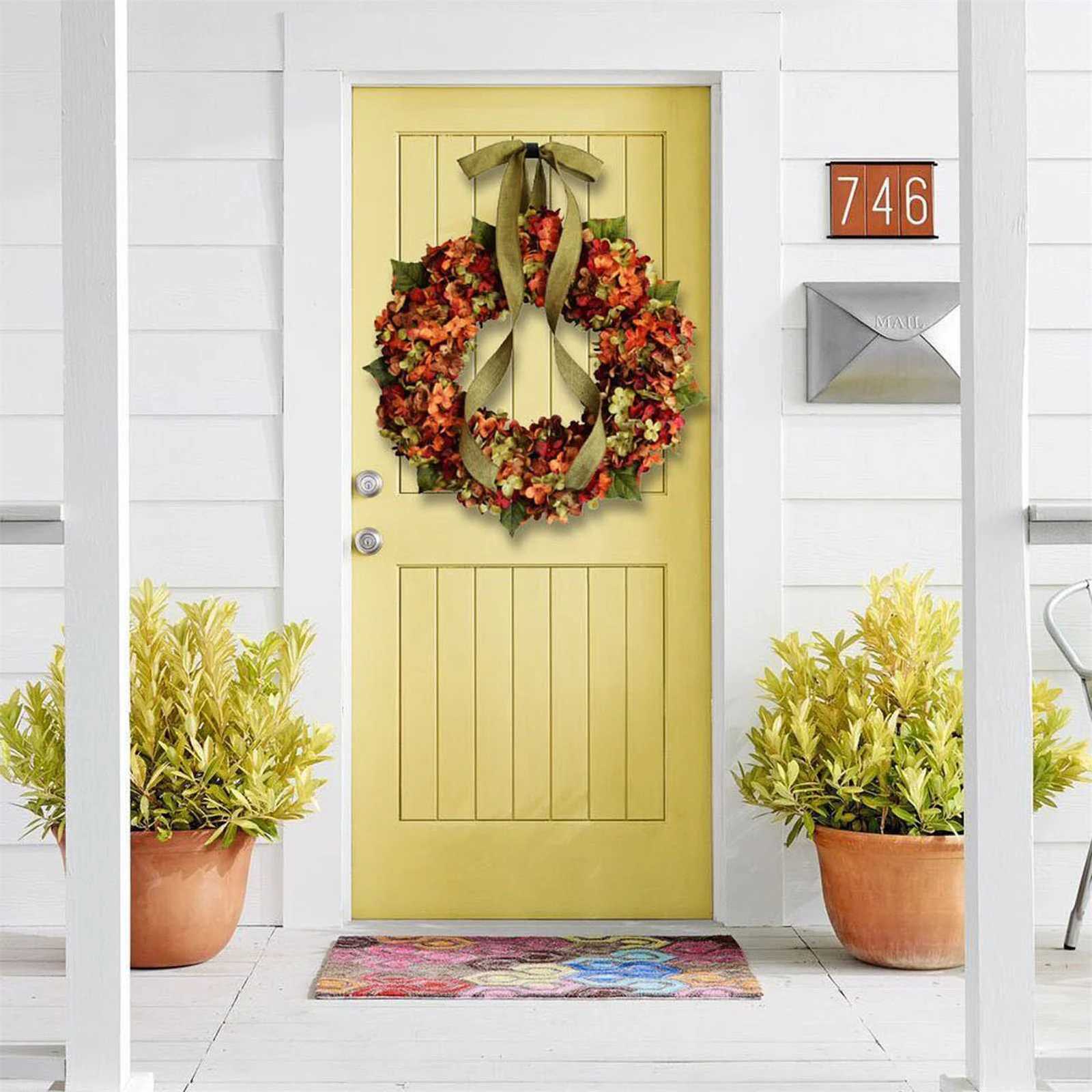 Autumn Wreath Christmas Decoration Thanksgiving Garland Window Restaurant Home Maple Leaf Party Festival Decoration Wreath DoorM251115