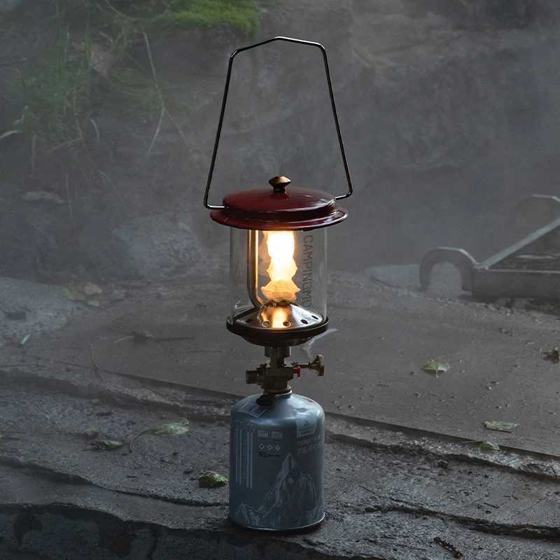CAMPINGMOON-Portable Windproof Lantern with Bag Aluminum Alloy Butane Camping Gas Lamp T-9 T-9-S New Arrival M251115