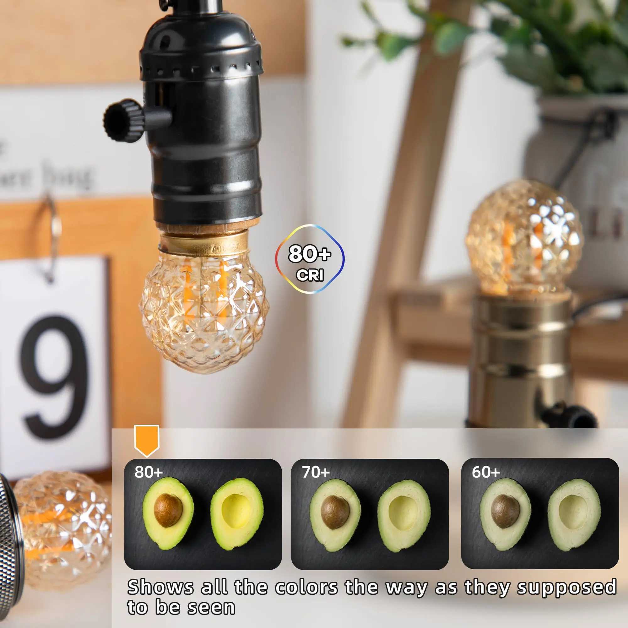 G40 E27 Low Watt 1W Led Night Bulbs Equal to 10 Watt Incandescent Bulb Dimmable Decorative Diamond Shaped Amber Glass Light Bulb C251115