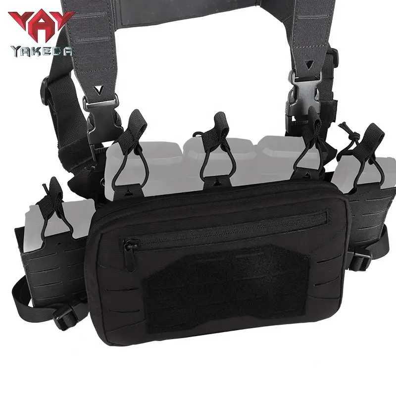 YAKEDA Tactical Chest Mini Rig Vest with Magazine Pouch Adjustable Detachable Laser-cutting Molle Modular Chest Vest XJ251114