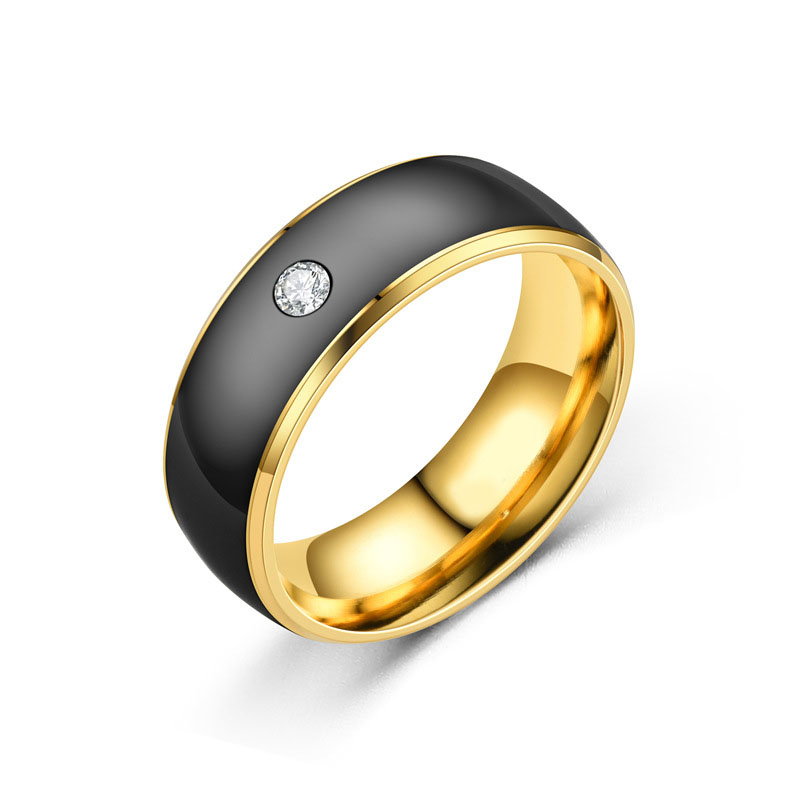 Stainless Steel Men's Fashion Finger Band Ring Waterproof Couple Titanium Steel Rings for Men Women Party Birthday Nice Jewelry Gift