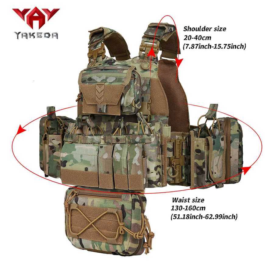 YAKEDA Camouflage Training Vest Outdoor CS Training Vest Multi-functional Vest XJ251114