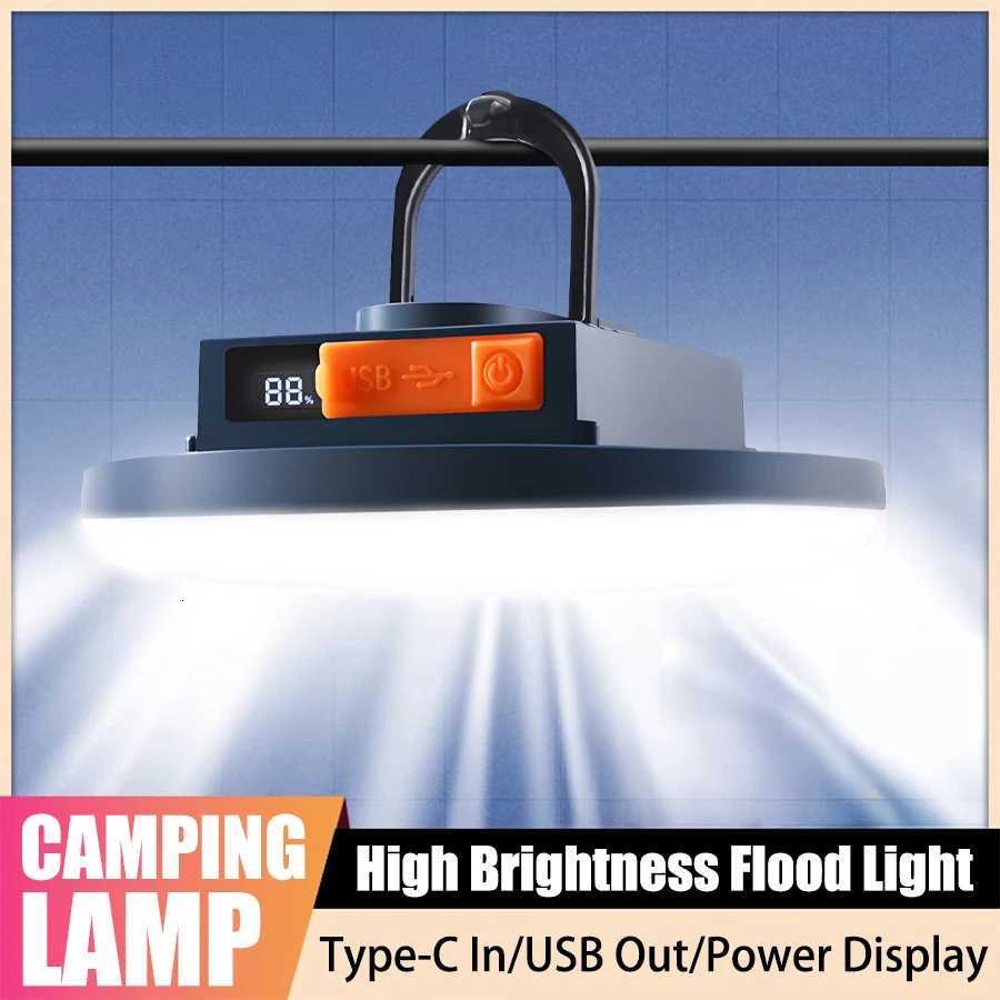 Bright Emergency FloodlightBuilt-in Rechargeable Battery Camping LanternPower Outages/Storm for Tent/Garage/Workshop M251115